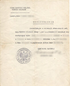Certificate of receipt of Virtuti Militari / Zaświadczenie ws. otrzymania Virtuti Militari, document useful to get polish citizenship